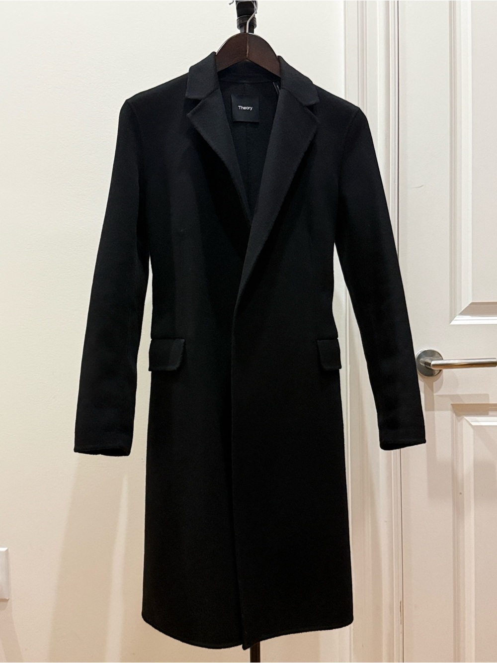 Theory Double-Face Wool-Cashmere Belted Wrap Top Coat - Picture 1 of 10